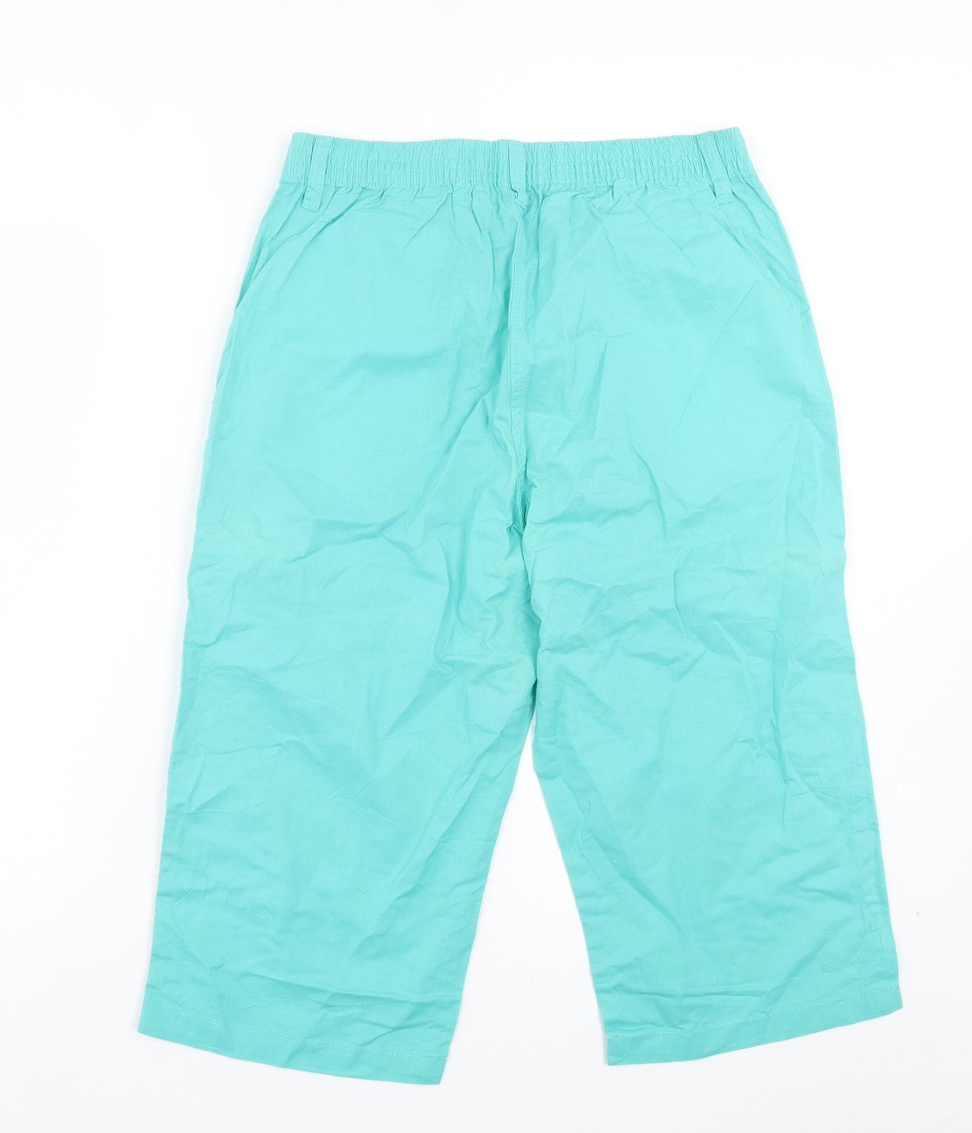 Being Casual Womens Blue Cotton Bermuda Shorts Size 14 L18 in Regular Pull On