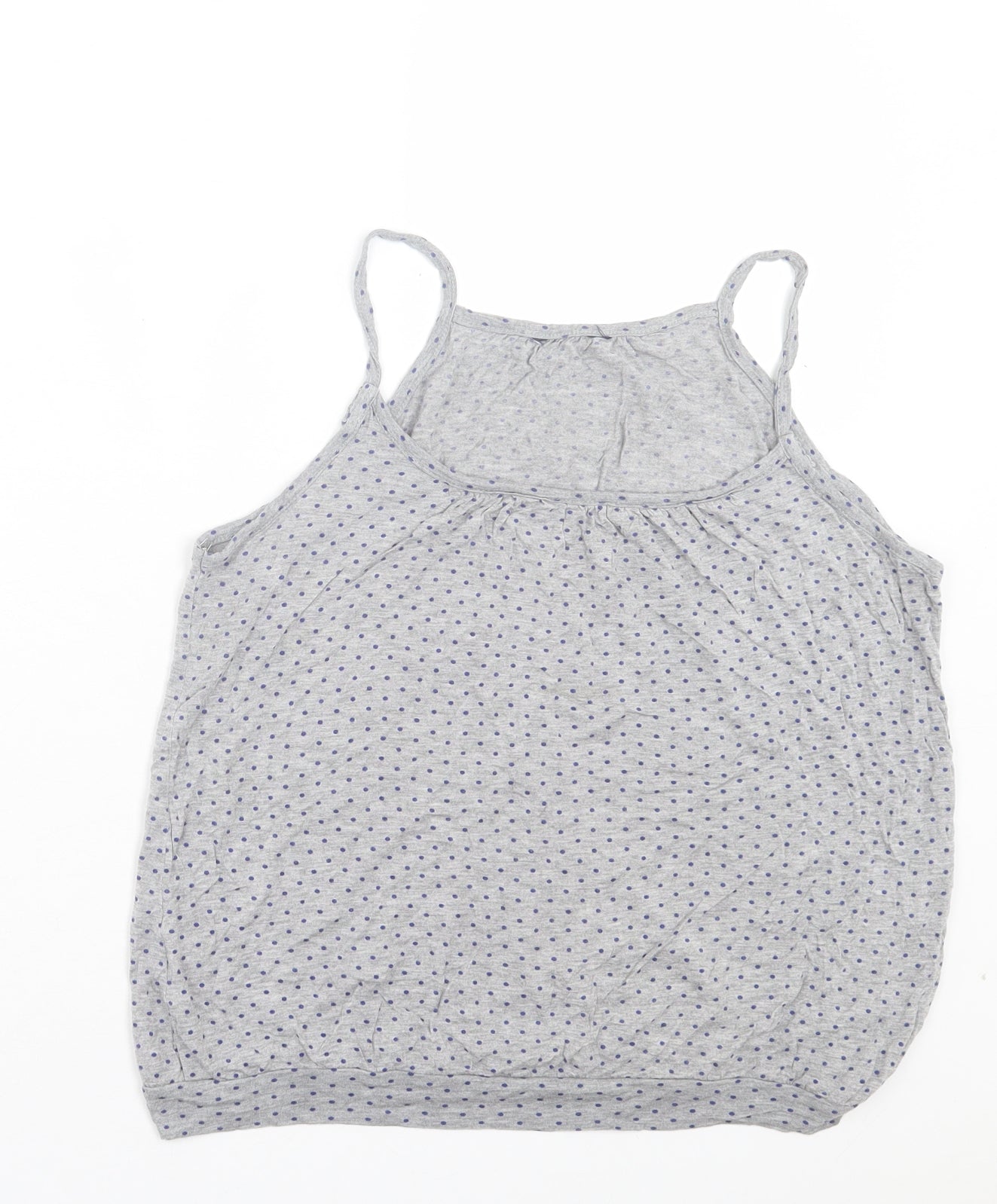 Atmosphere Womens Grey Polka Dot Viscose Basic Tank Size 14 Scoop Neck