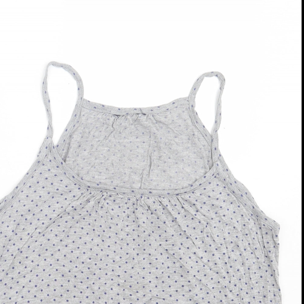 Atmosphere Womens Grey Polka Dot Viscose Basic Tank Size 14 Scoop Neck