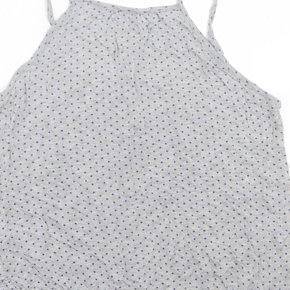 Atmosphere Womens Grey Polka Dot Viscose Basic Tank Size 14 Scoop Neck