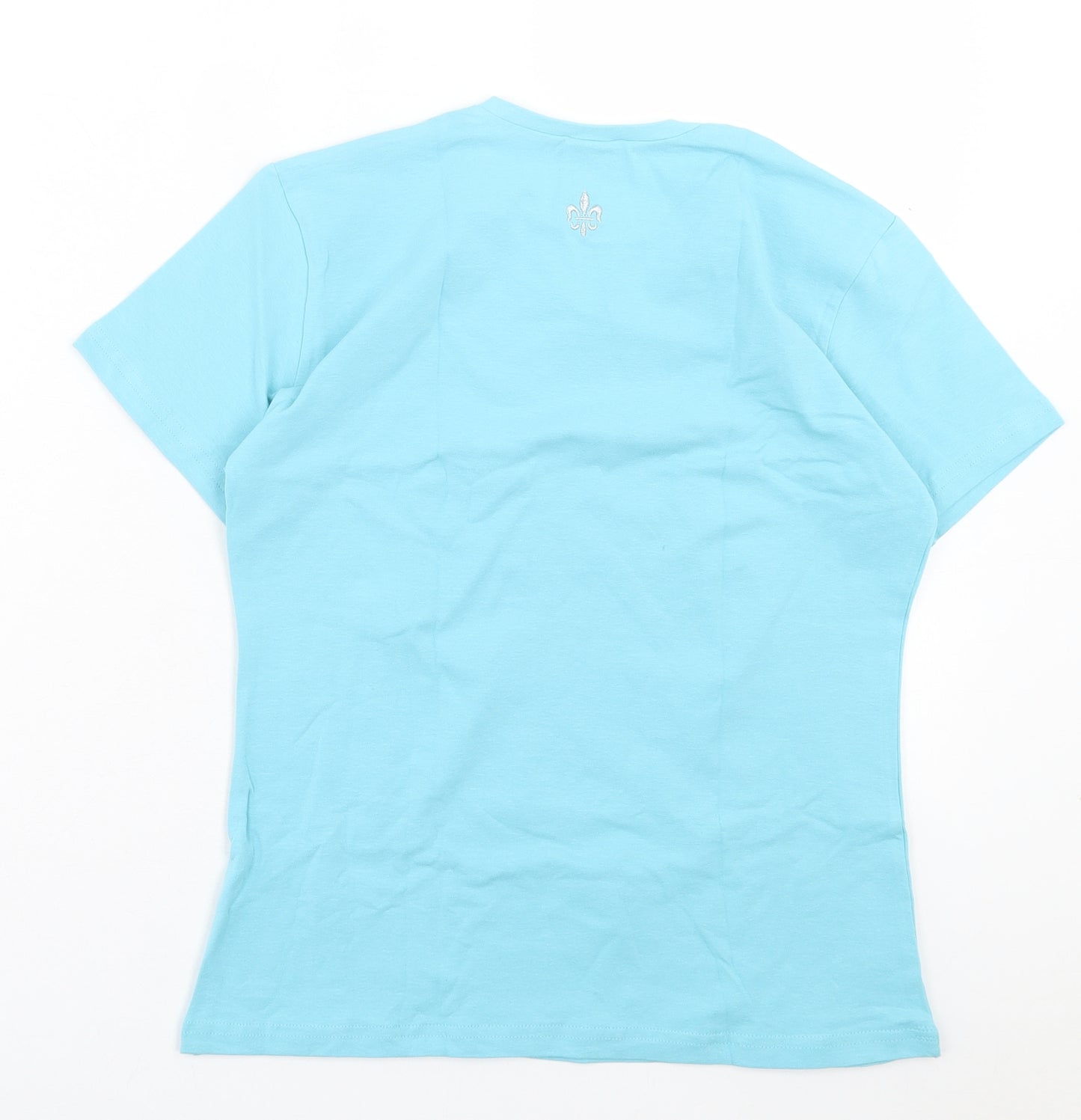 Henley Womens Blue Cotton Basic T-Shirt Size XL Crew Neck - Brooklyn