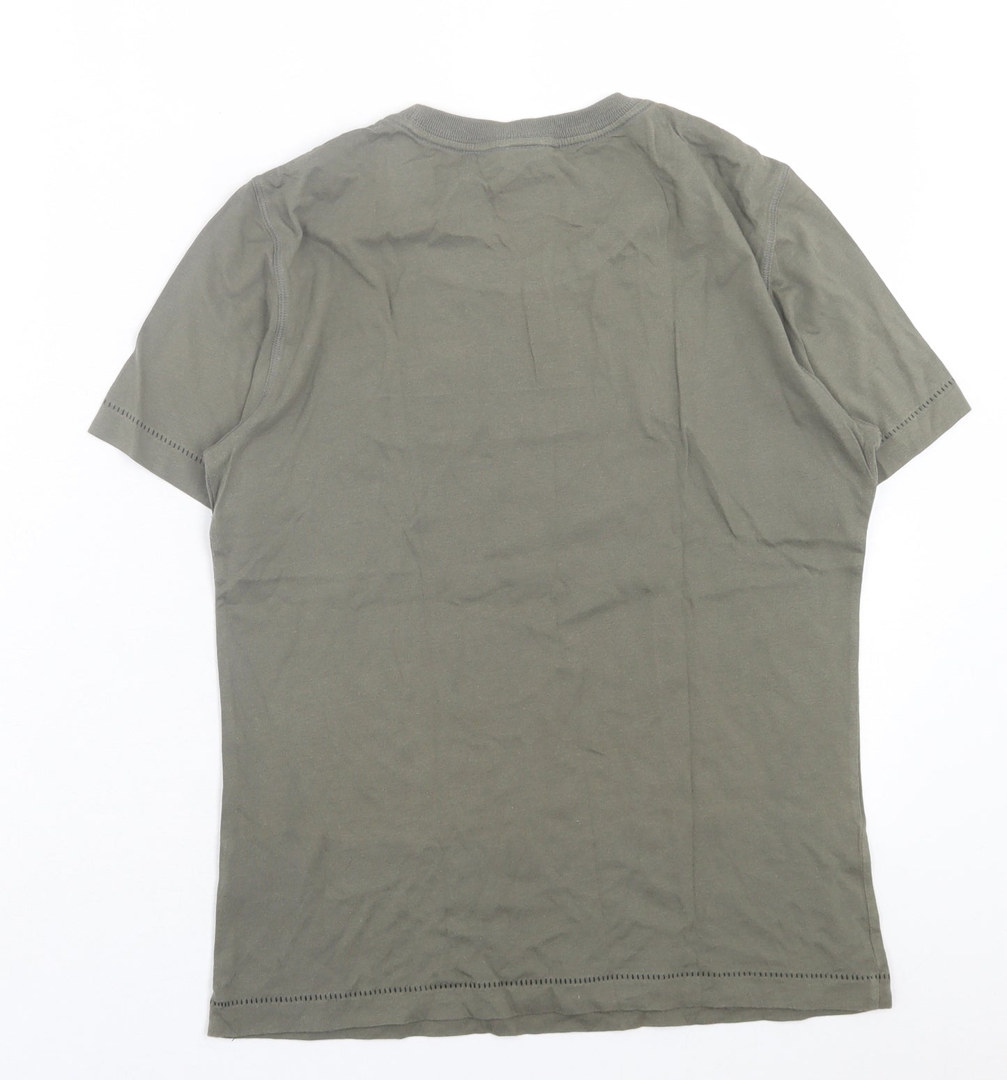 Diesel Womens Green Cotton Basic T-Shirt Size XL Crew Neck