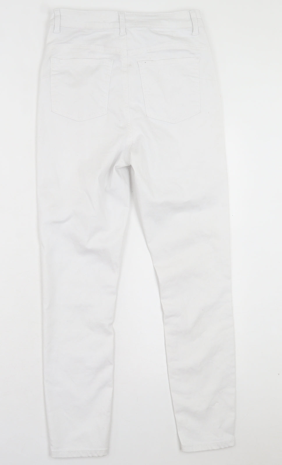 Denim & Co. Womens White Cotton Skinny Jeans Size 12 L30 in Regular Button