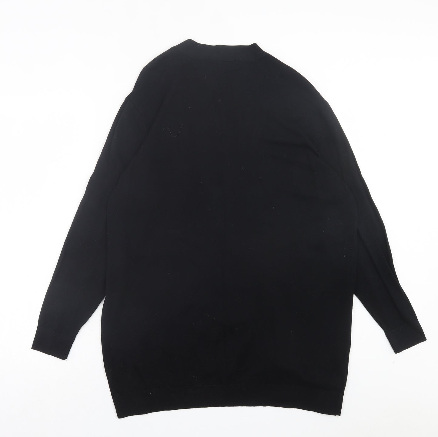 George Womens Black V-Neck Viscose Cardigan Jumper Size L