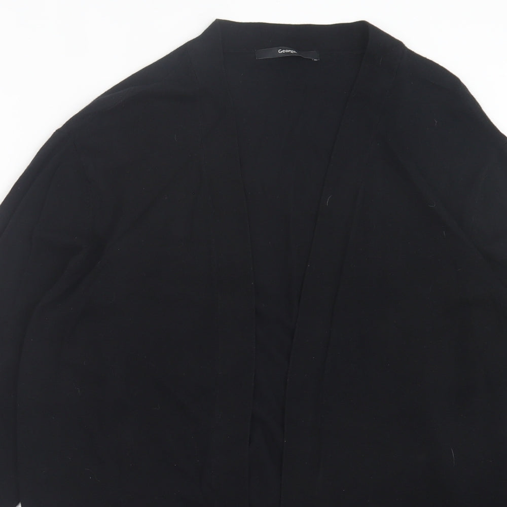 George Womens Black V-Neck Viscose Cardigan Jumper Size L