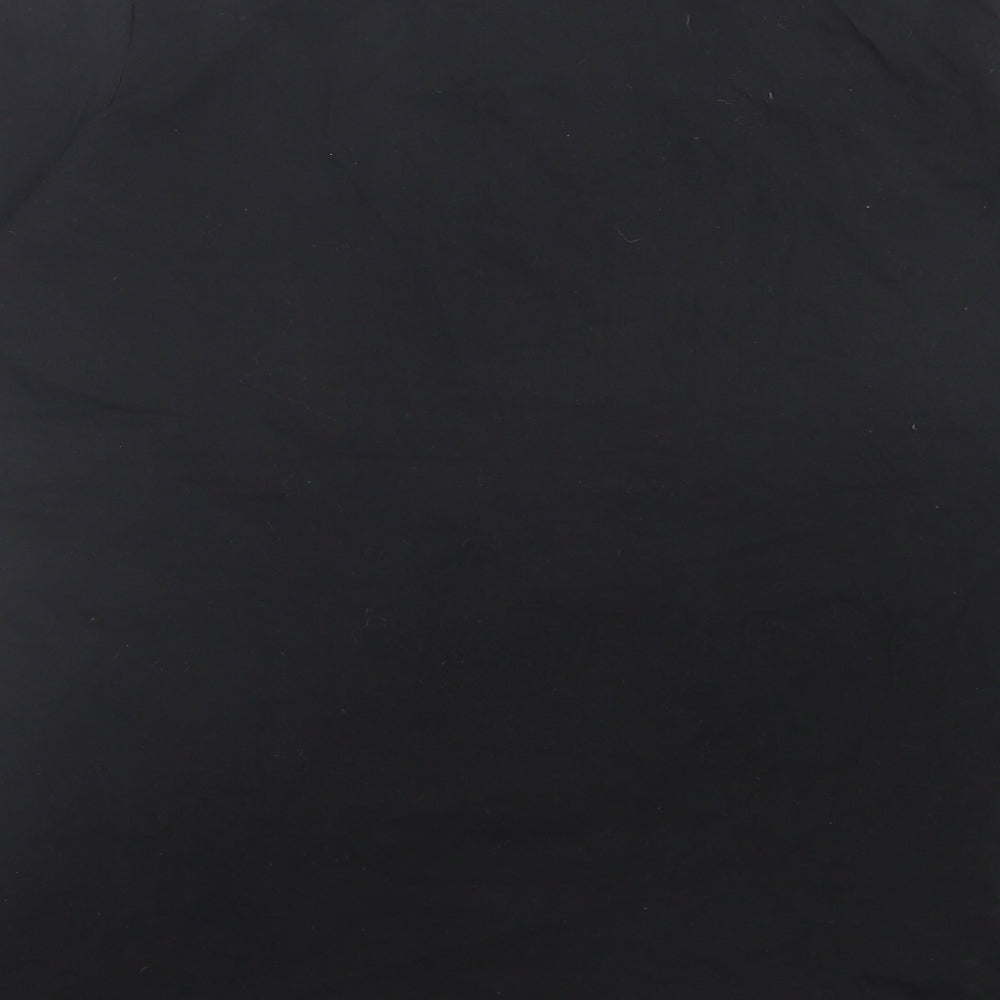 Pep&co Womens Black Cotton Basic T-Shirt Size 16 Crew Neck - Christmas