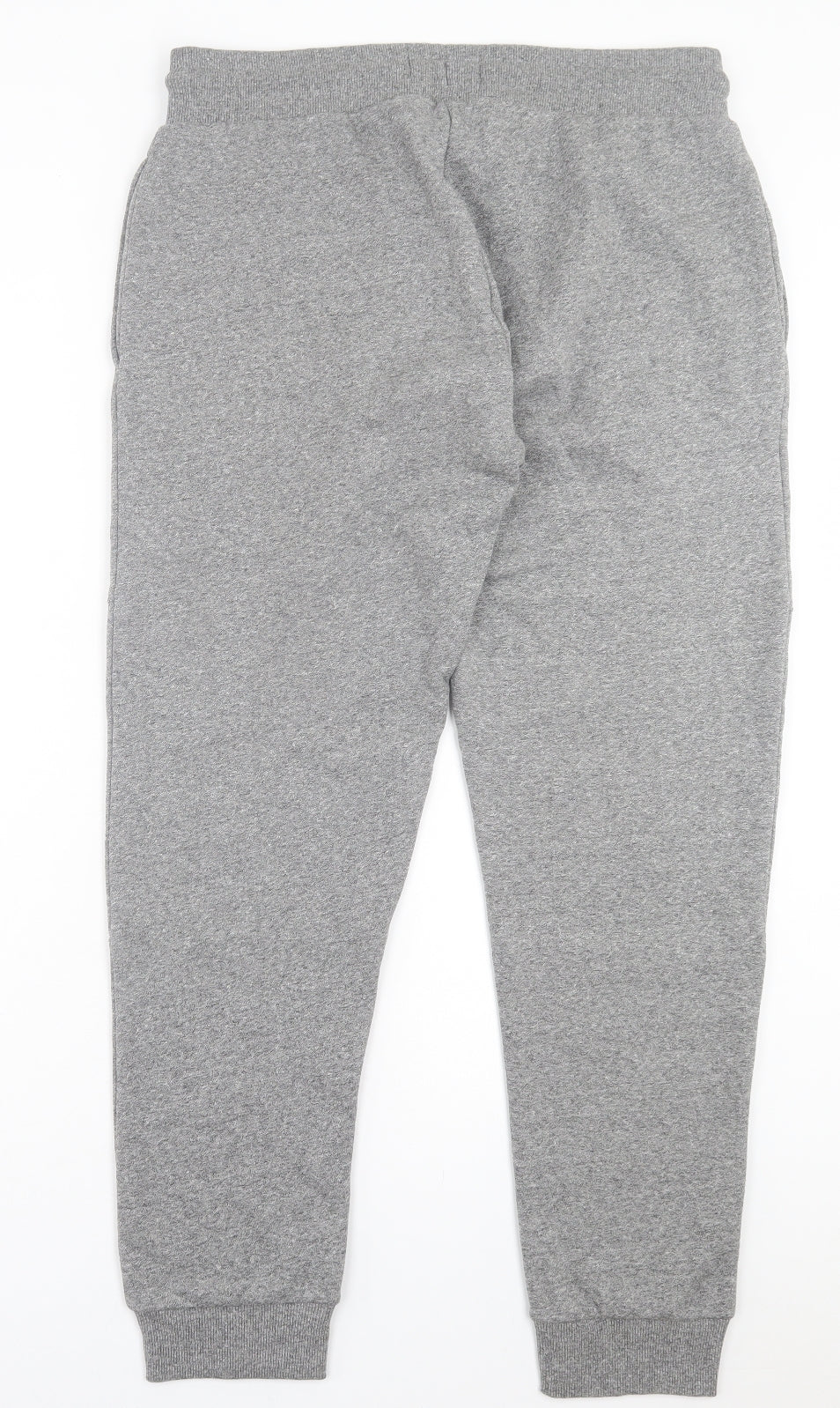 George Mens Grey Cotton Jogger Trousers Size L L30 in Regular Drawstring