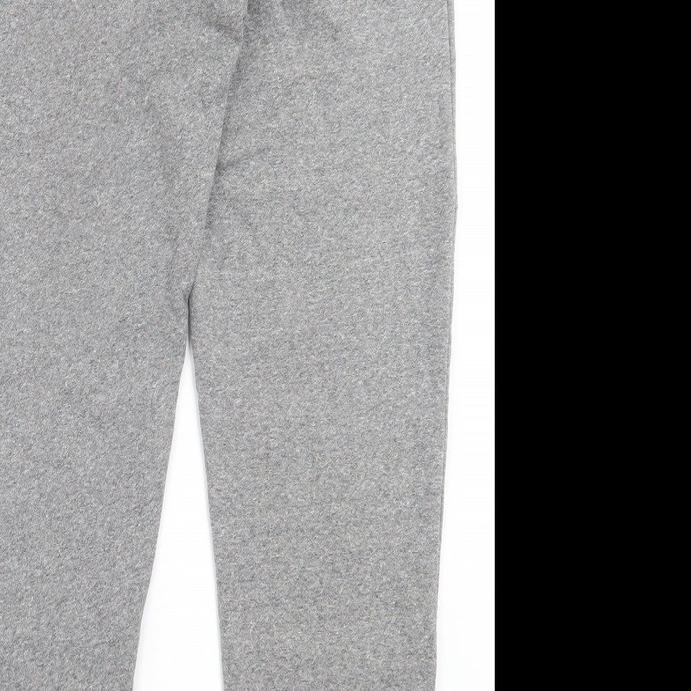 George Mens Grey Cotton Jogger Trousers Size L L30 in Regular Drawstring