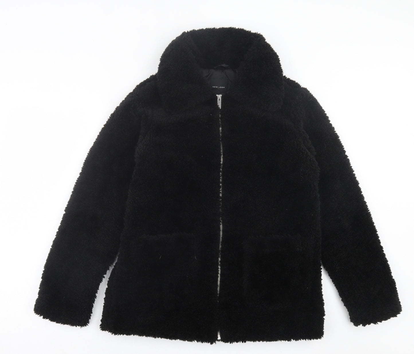New Look Womens Black Jacket Size S Zip