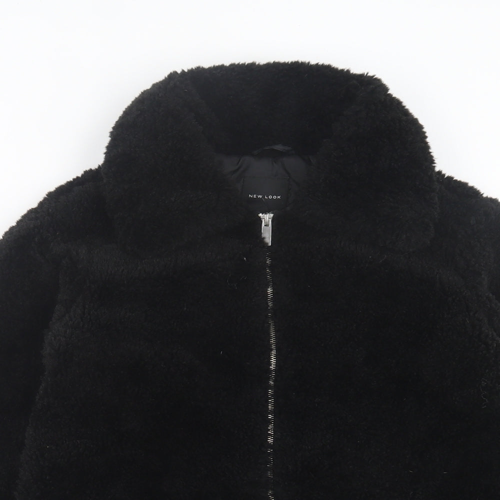 New Look Womens Black Jacket Size S Zip