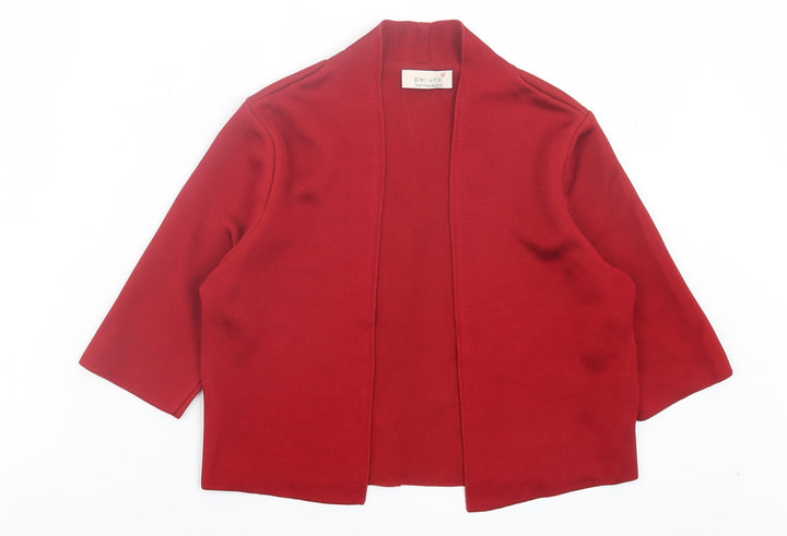Per Una Womens Red V-Neck Viscose Cardigan Jumper Size 8