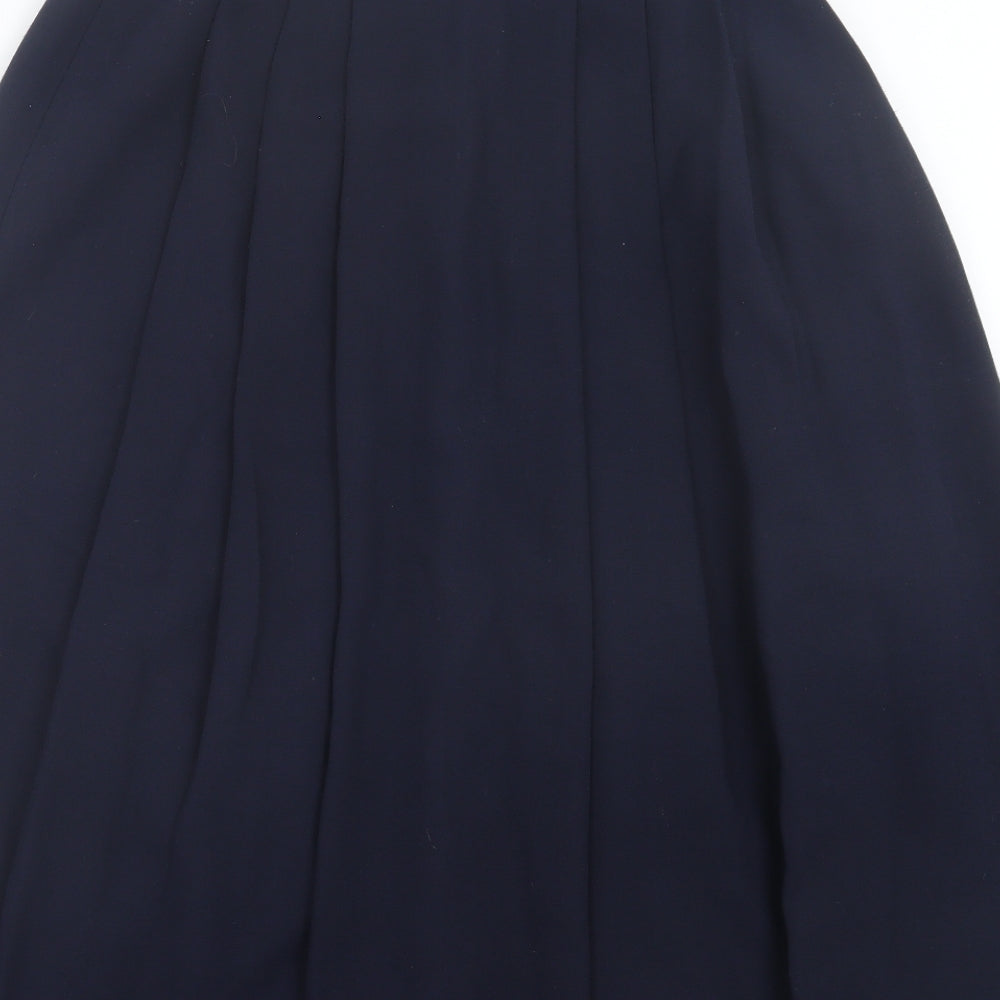 Yessica Womens Blue Wool A-Line Skirt Size 14 Button