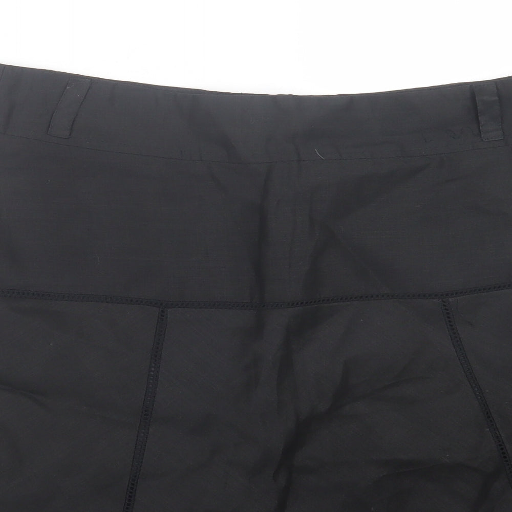 Atmosphere Womens Black Ramie A-Line Skirt Size 12 Zip
