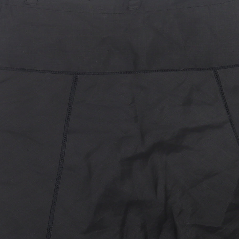 Atmosphere Womens Black Ramie A-Line Skirt Size 12 Zip