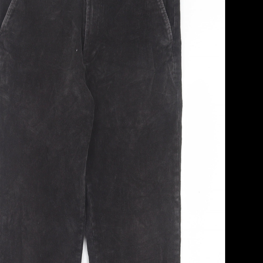 Dunnes Stores Mens Brown Cotton Trousers Size 34 in L29 in Regular Button