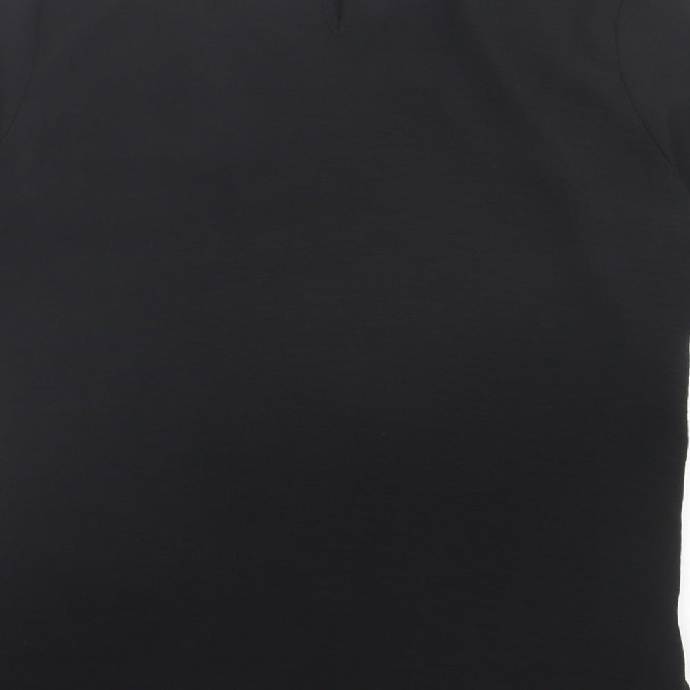 Primark Womens Black Polyester Basic T-Shirt Size 8 Crew Neck