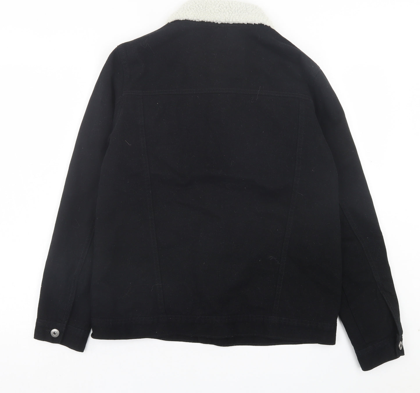 Brave Soul Mens Black Jacket Size S Button