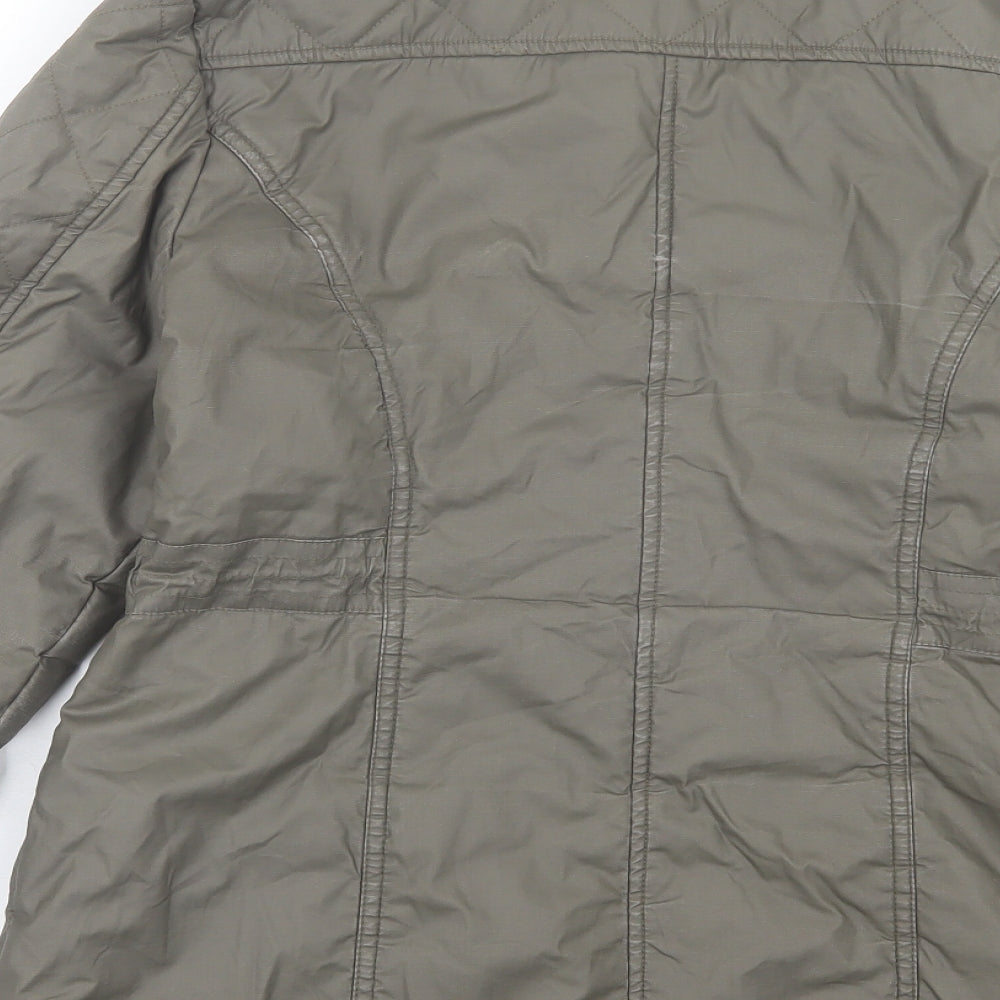 TU Womens Green Windbreaker Jacket Size 12 Zip