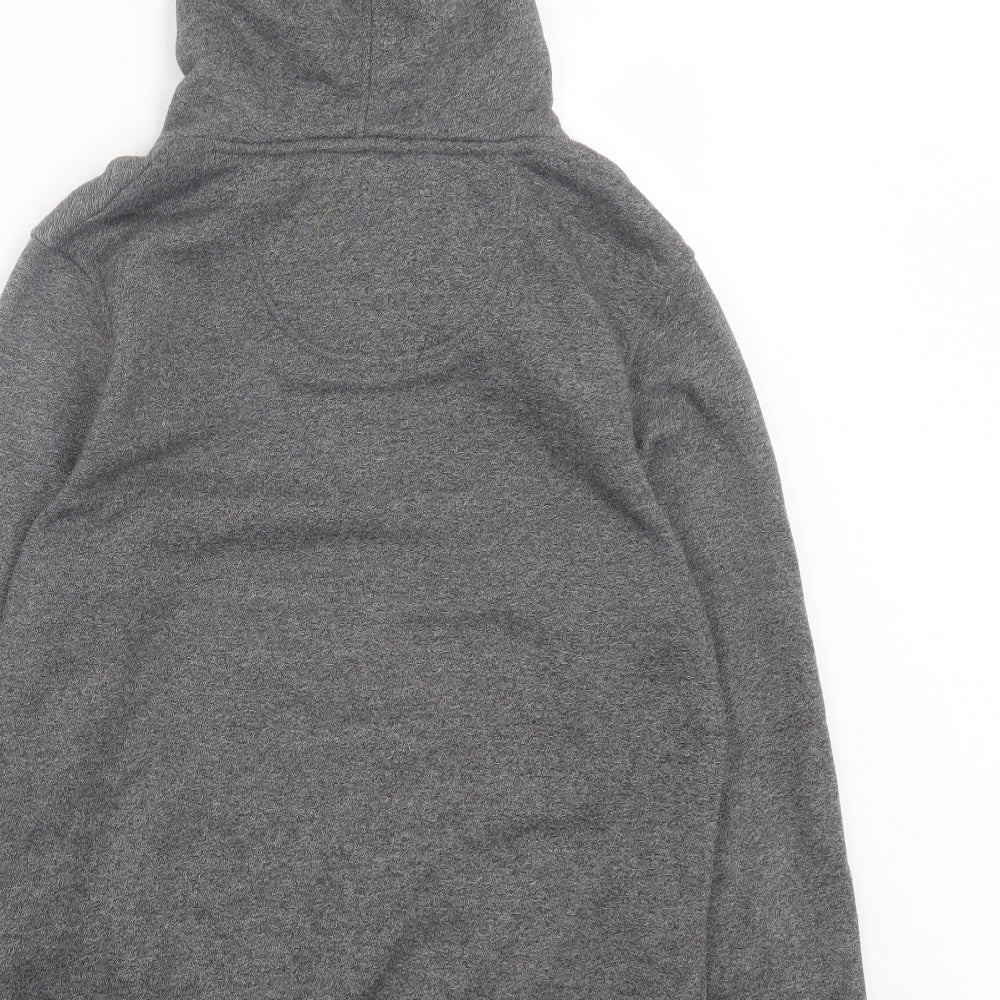 SoulCal&Co Womens Grey Cotton Full Zip Hoodie Size 14 Zip