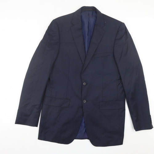 Marks and Spencer Mens Blue Wool Jacket Suit Jacket Size 40