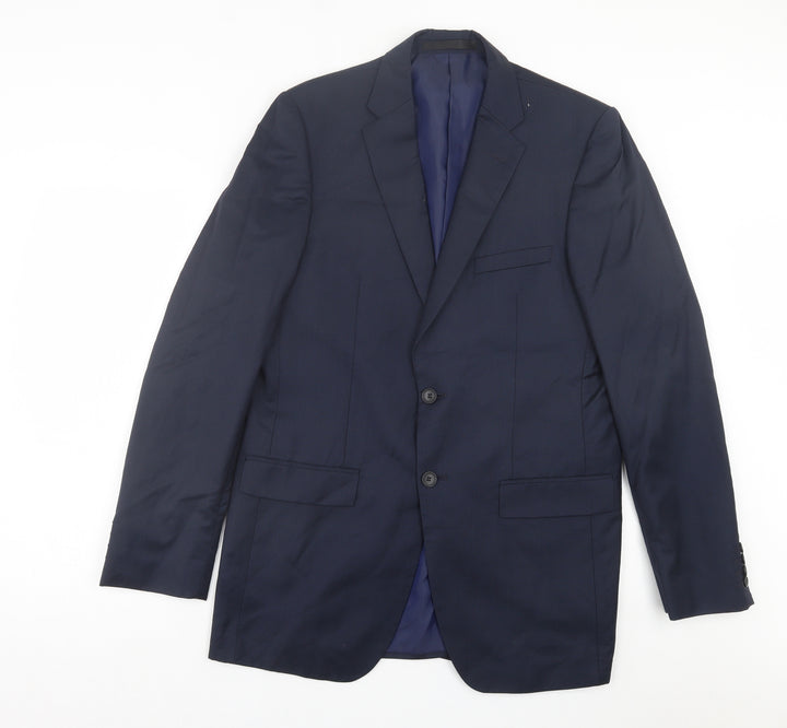 Marks and Spencer Mens Blue Wool Jacket Suit Jacket Size 40