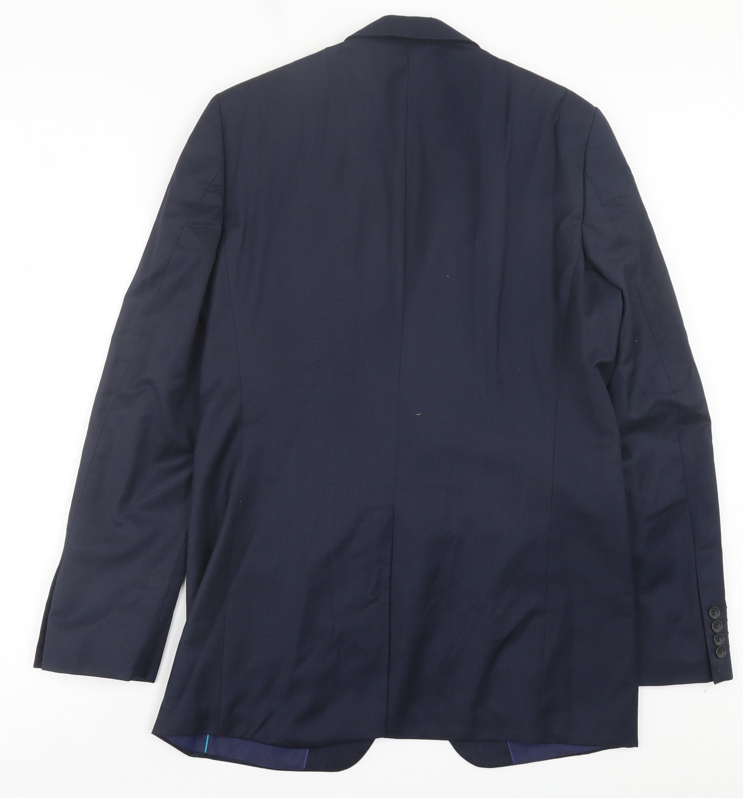Marks and Spencer Mens Blue Wool Jacket Suit Jacket Size 40