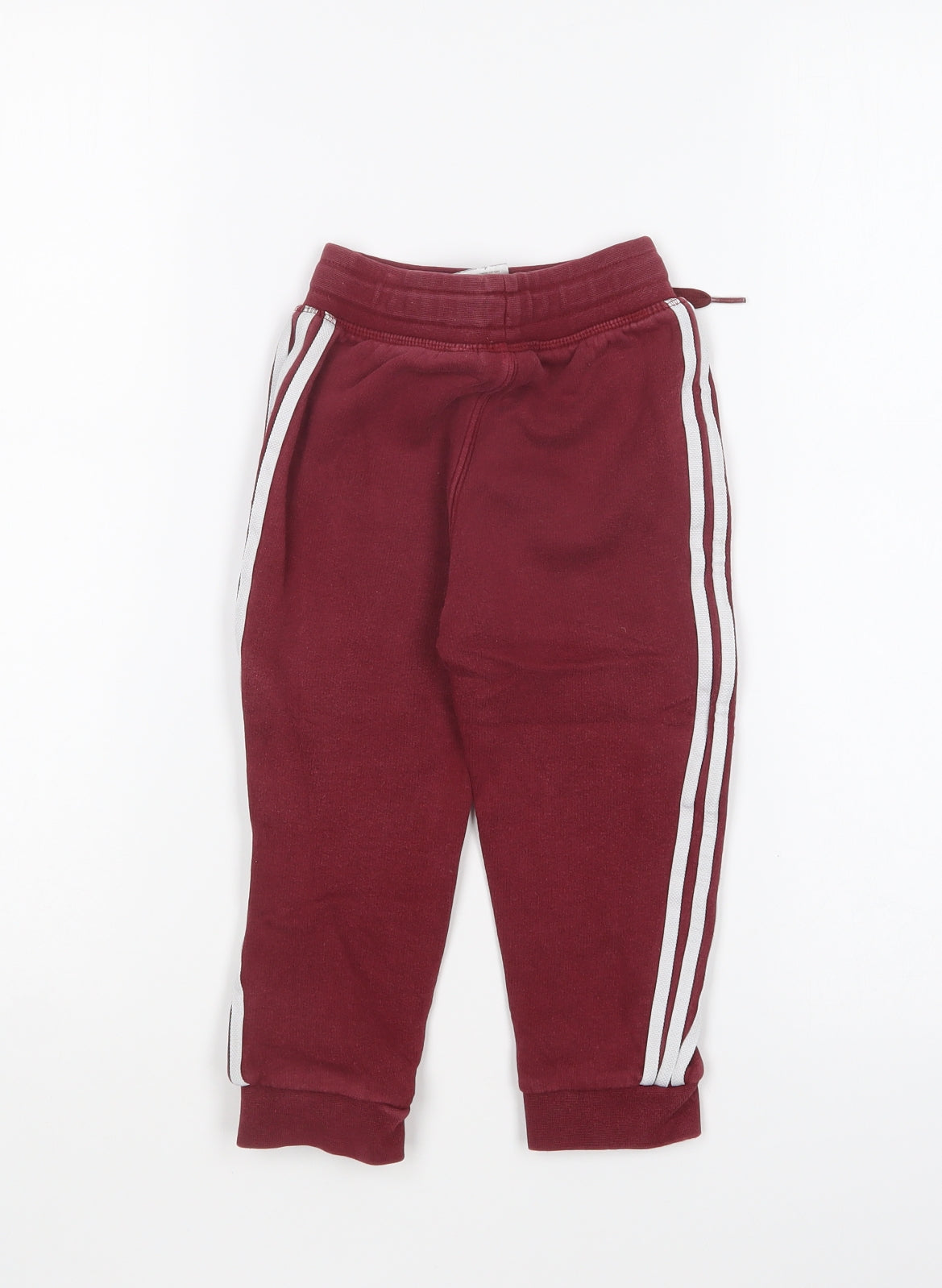 adidas Boys Purple Polyester Jogger Trousers Size 2-3 Years Regular Drawstring