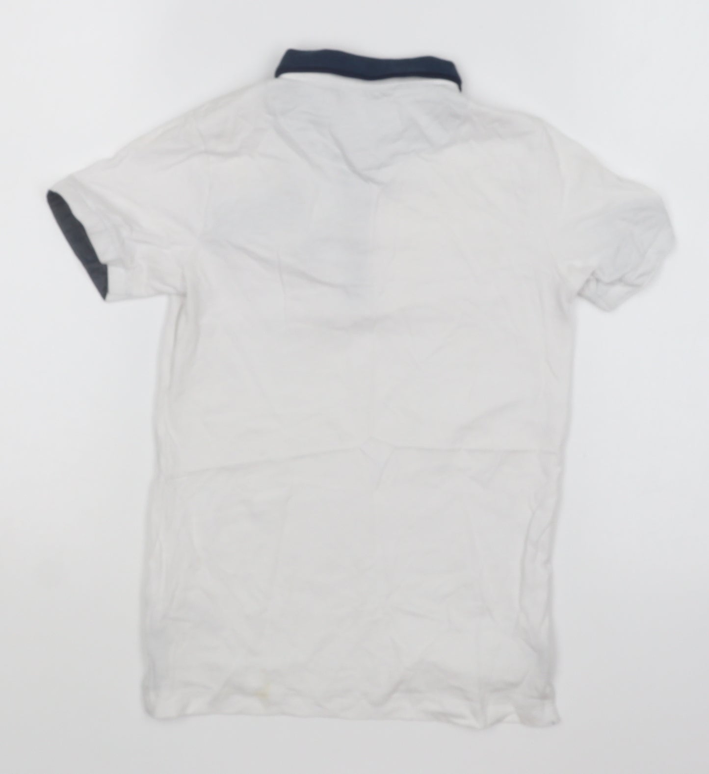 NEXT Boys White Cotton Basic Polo Size 6 Years Collared Button