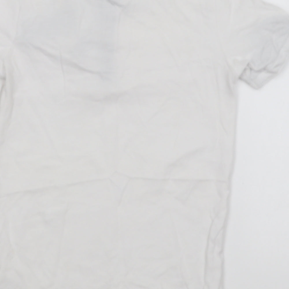 NEXT Boys White Cotton Basic Polo Size 6 Years Collared Button