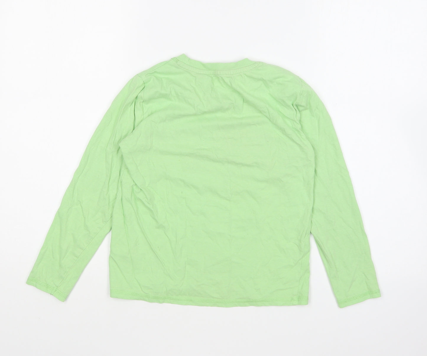 Dunnes Stores Boys Green Cotton Basic T-Shirt Size 9-10 Years Round Neck Pullover - Offline Time To Switch Off