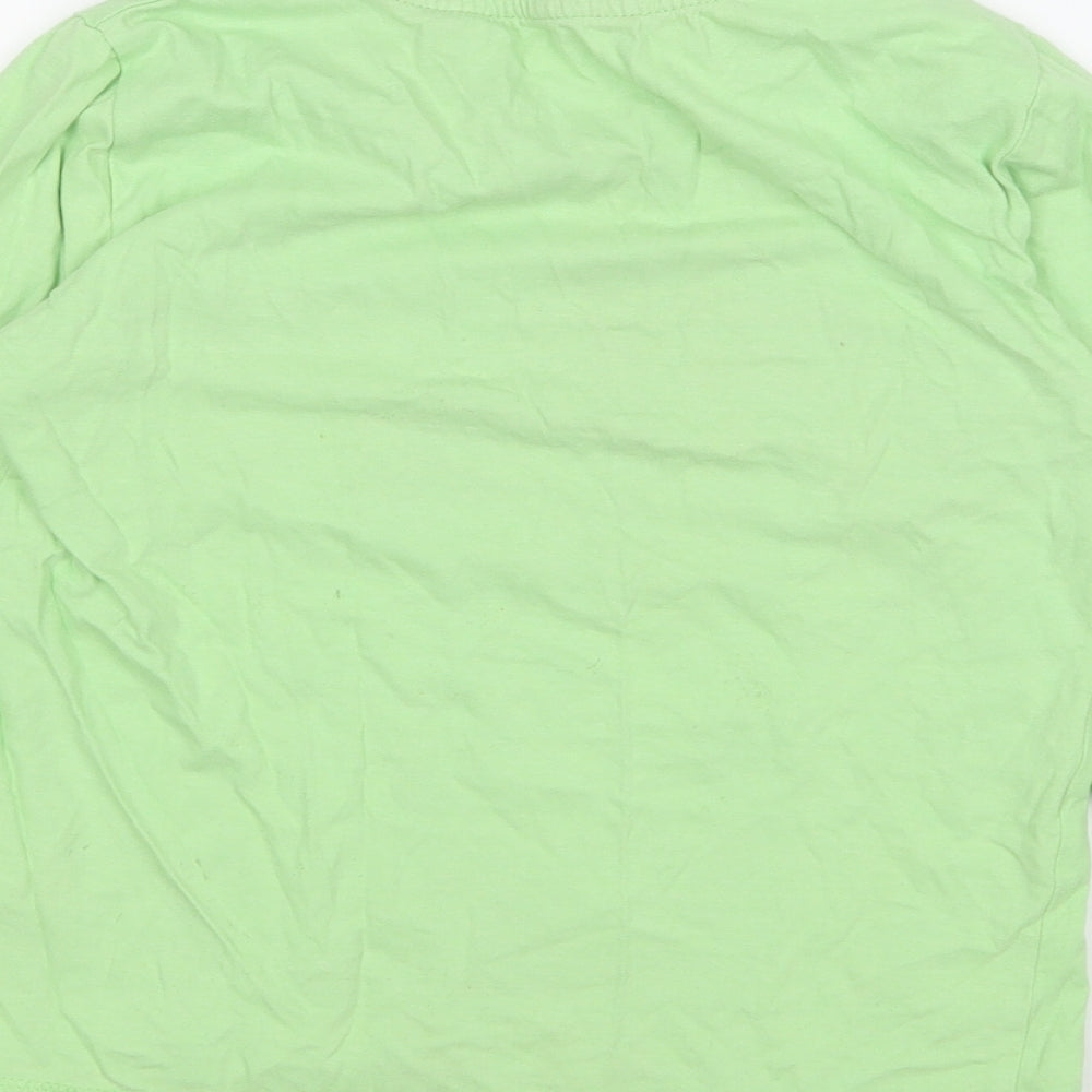Dunnes Stores Boys Green Cotton Basic T-Shirt Size 9-10 Years Round Neck Pullover - Offline Time To Switch Off