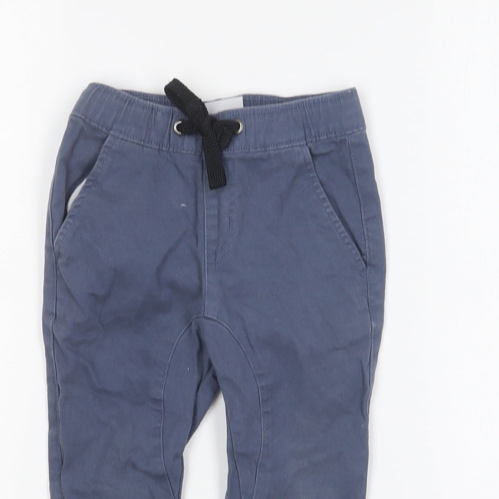 Young Original Boys Blue Cotton Chino Trousers Size 2 Years Regular Drawstring