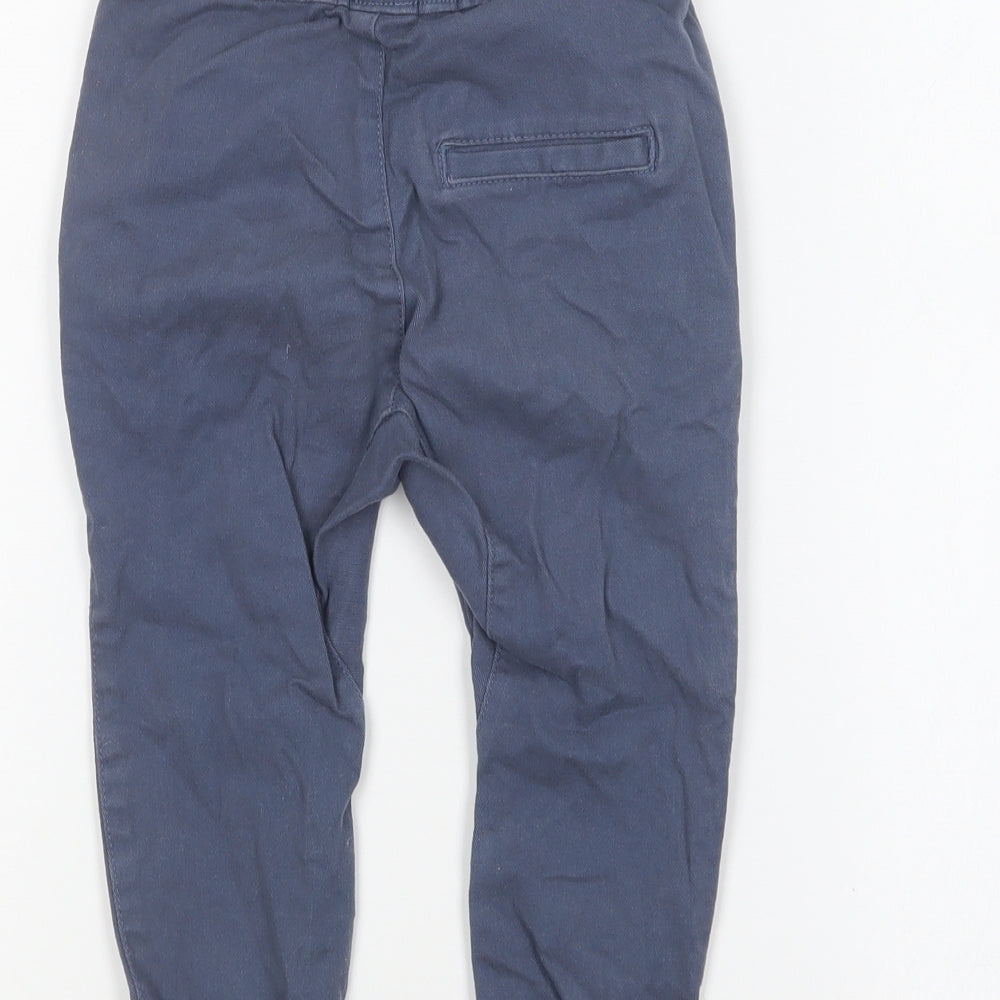 Young Original Boys Blue Cotton Chino Trousers Size 2 Years Regular Drawstring