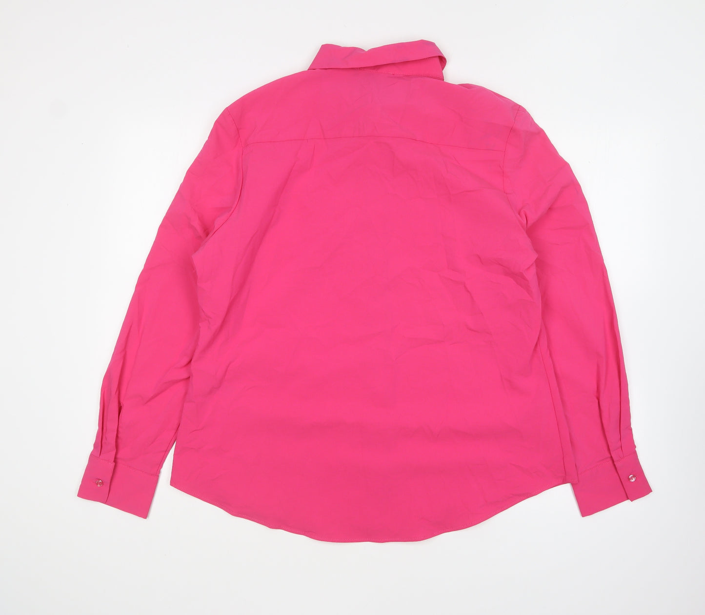 Primark Womens Pink Cotton Basic Button-Up Size 18 Collared