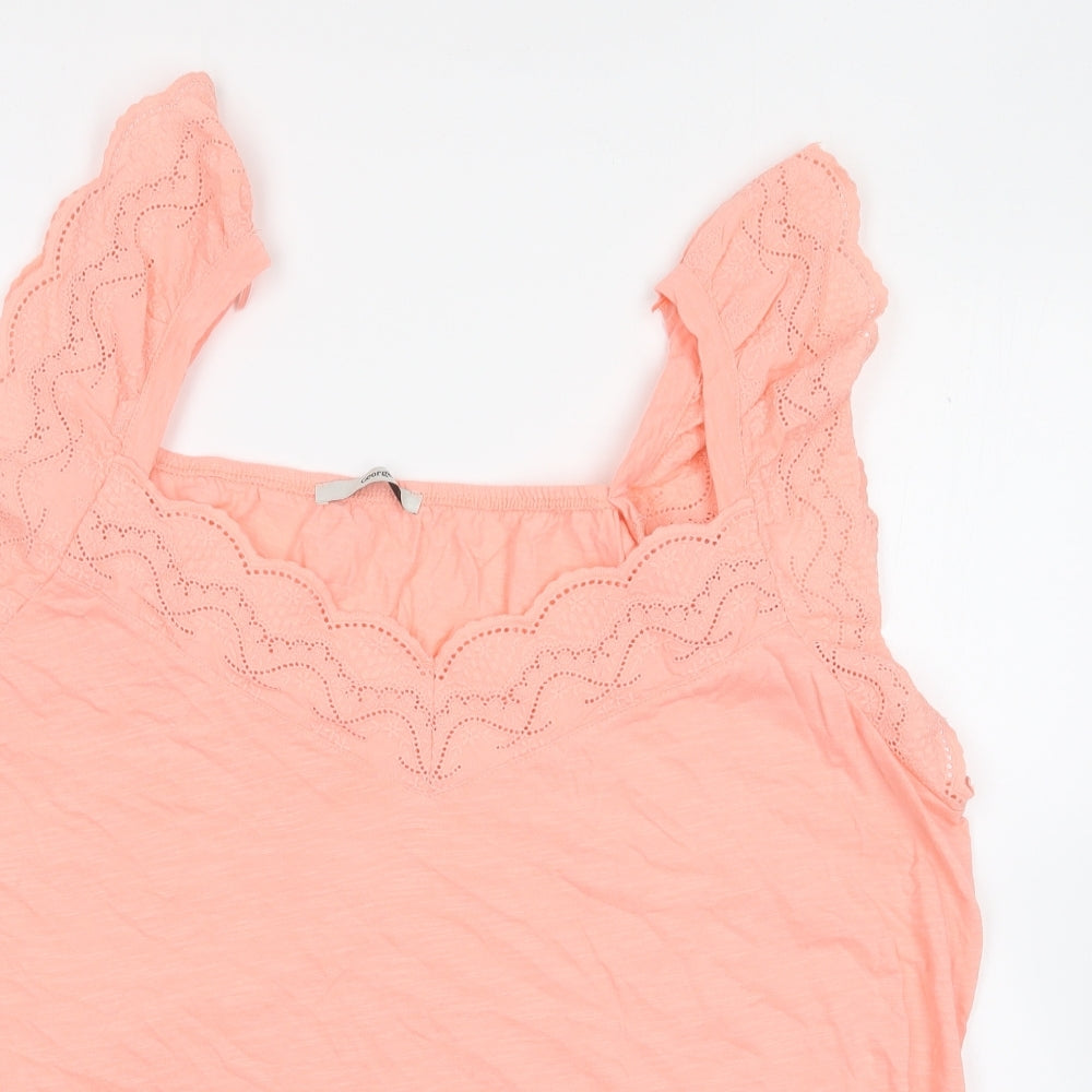 George Womens Pink Cotton Basic Blouse Size 20 Sweetheart - Lace Trim