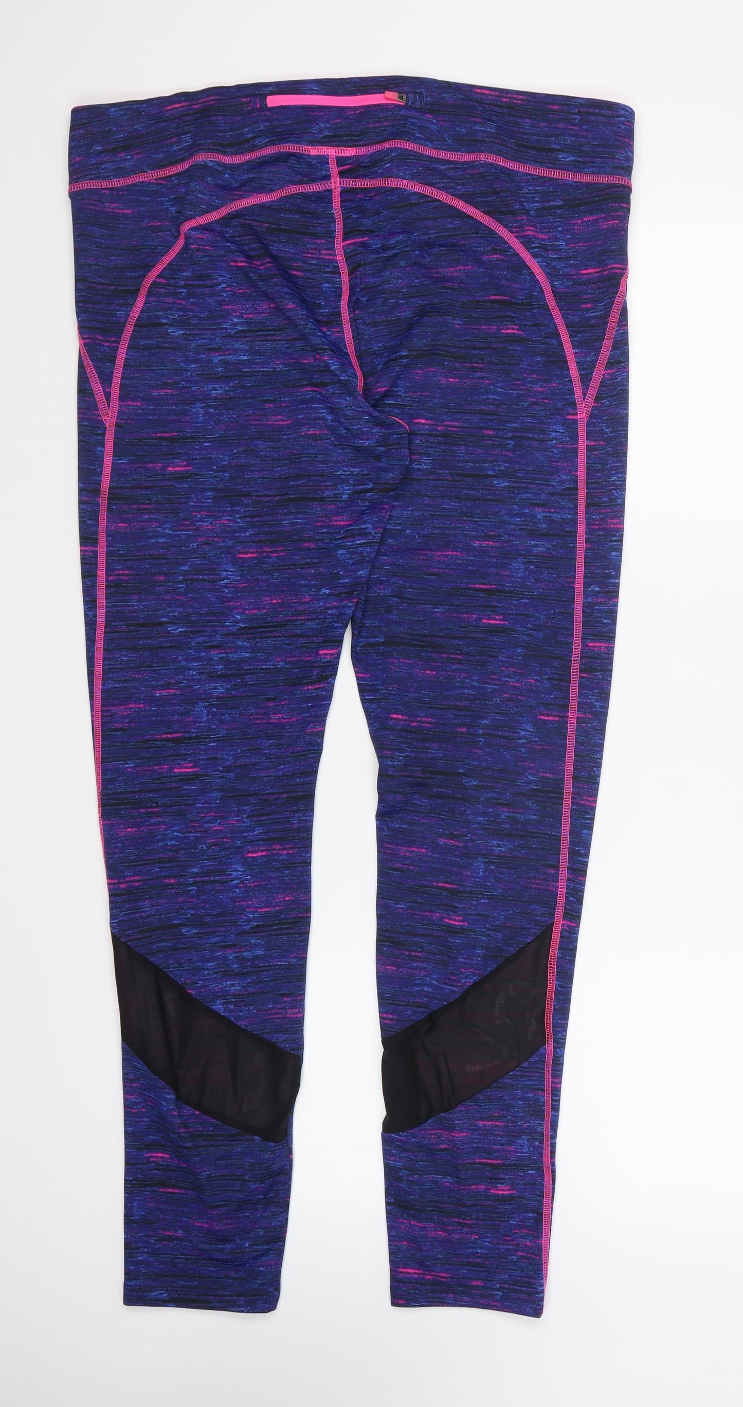F&F Womens Blue Polyester Compression Leggings Size 18 L28 in Regular Pullover