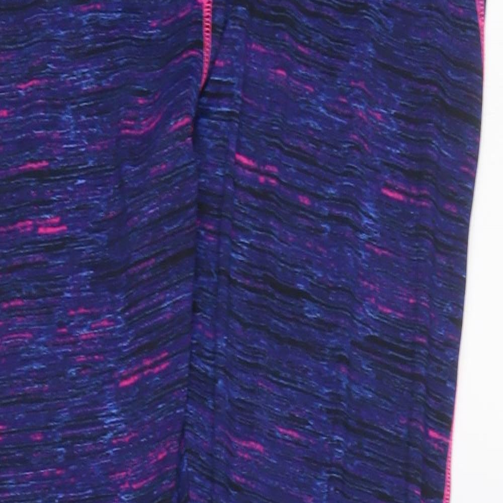 F&F Womens Blue Polyester Compression Leggings Size 18 L28 in Regular Pullover