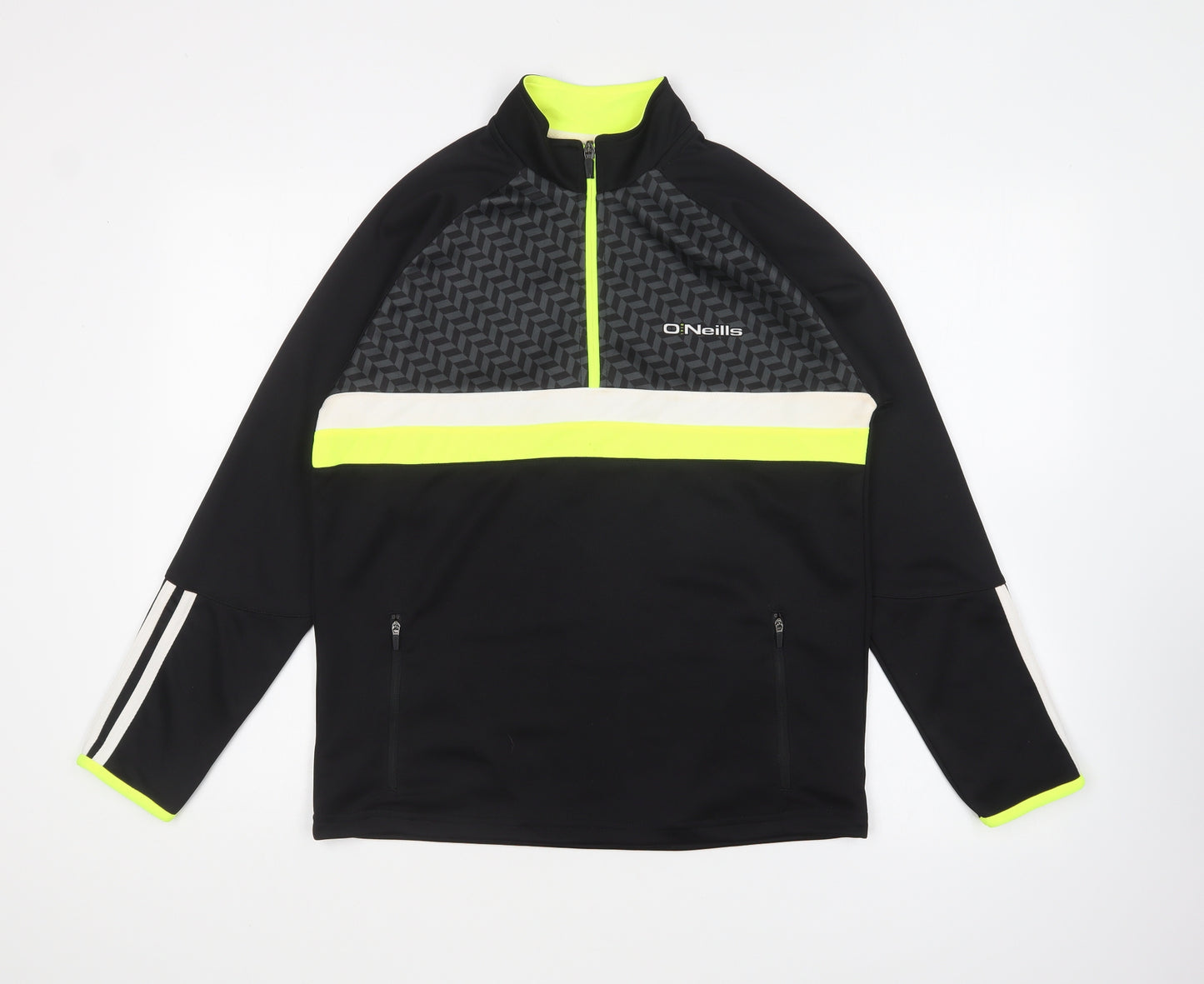 O'Neill Boys Black Polyester Pullover Sweatshirt Size 13 Years Zip