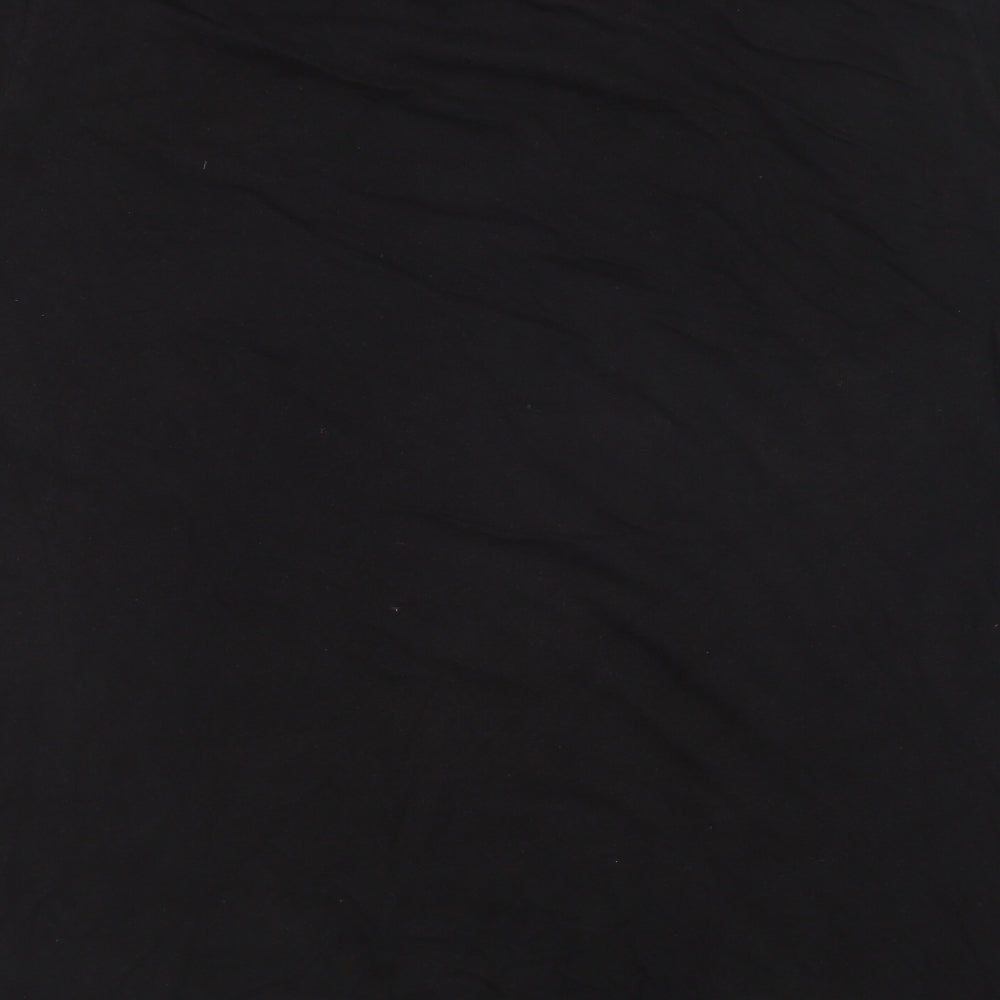 ellesse Mens Black Cotton T-Shirt Size XL Round Neck