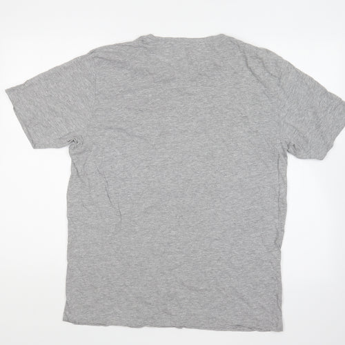 Farah Mens Grey Cotton T-Shirt Size XL Round Neck