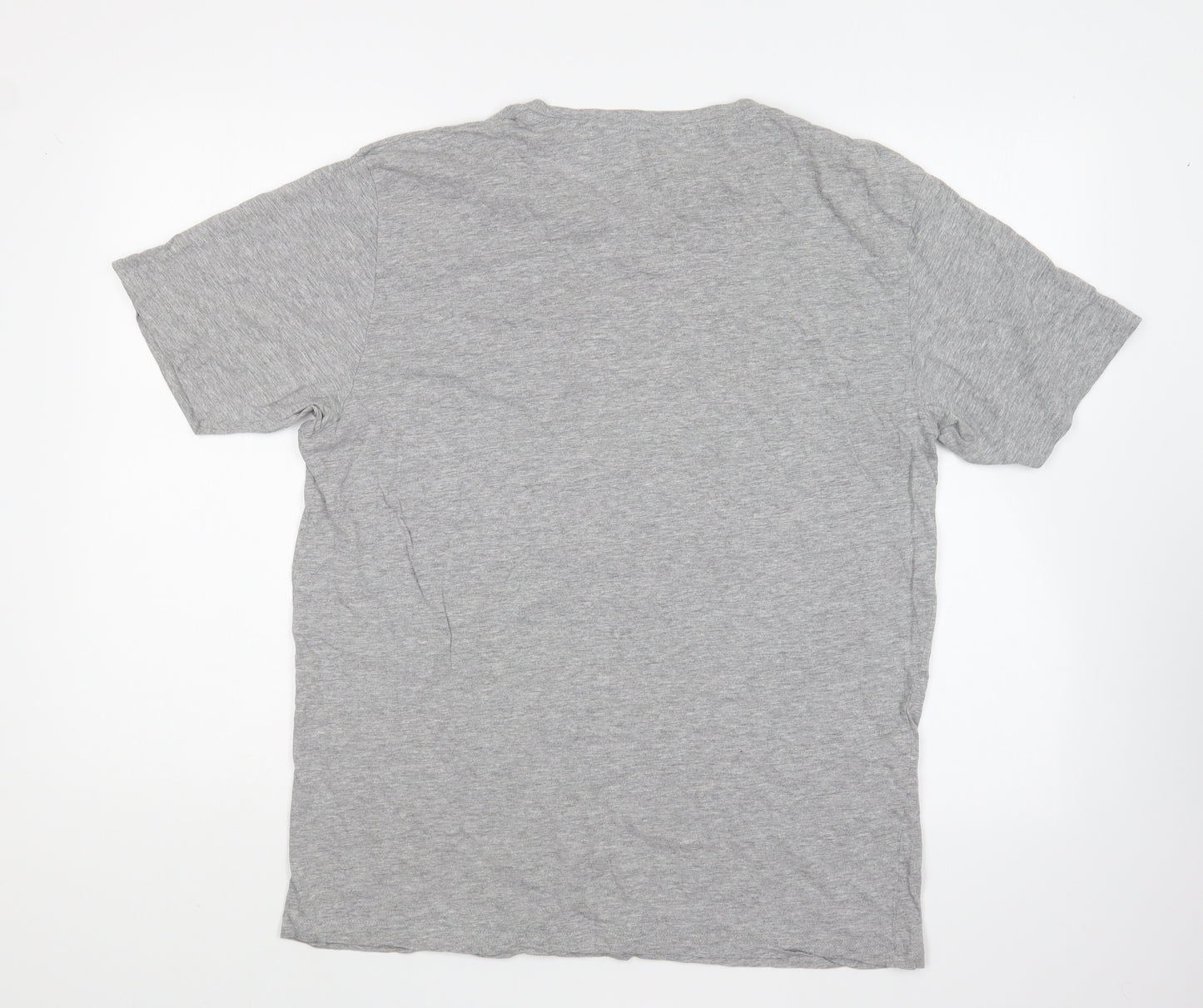 Farah Mens Grey Cotton T-Shirt Size XL Round Neck