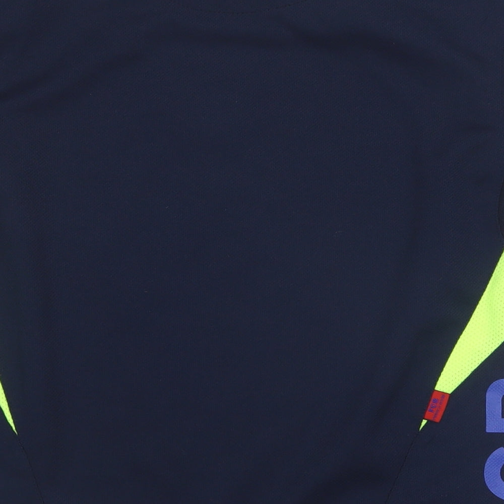 FC Barcelona Boys Blue Polyester Basic T-Shirt Size 8 Years Round Neck Pullover - Barcelona FC