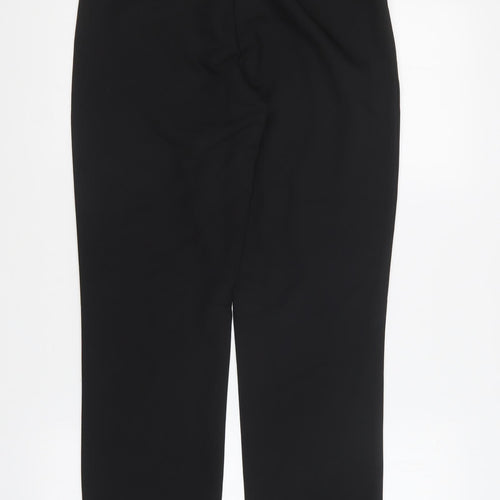 ESMARA Womens Black Polyester Trousers Size 12 L29 in Regular Button