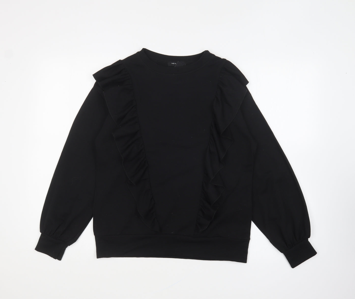 New Look Womens Black Polyester Pullover Sweatshirt Size S Pullover