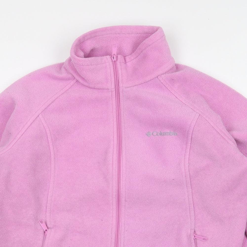 Columbia Womens Pink Polyester Full Zip Sweatshirt Size XL Zip