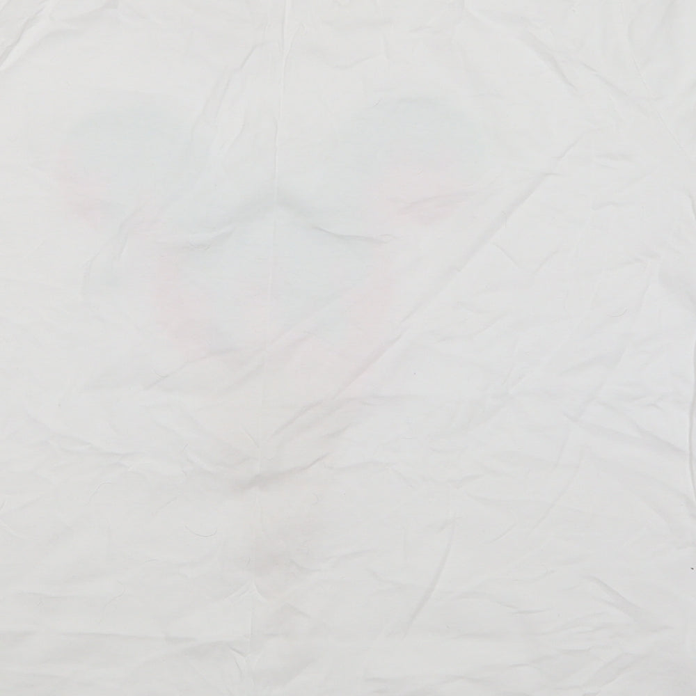 George Womens White Cotton Basic T-Shirt Size 20 Round Neck - Minnie Mouse