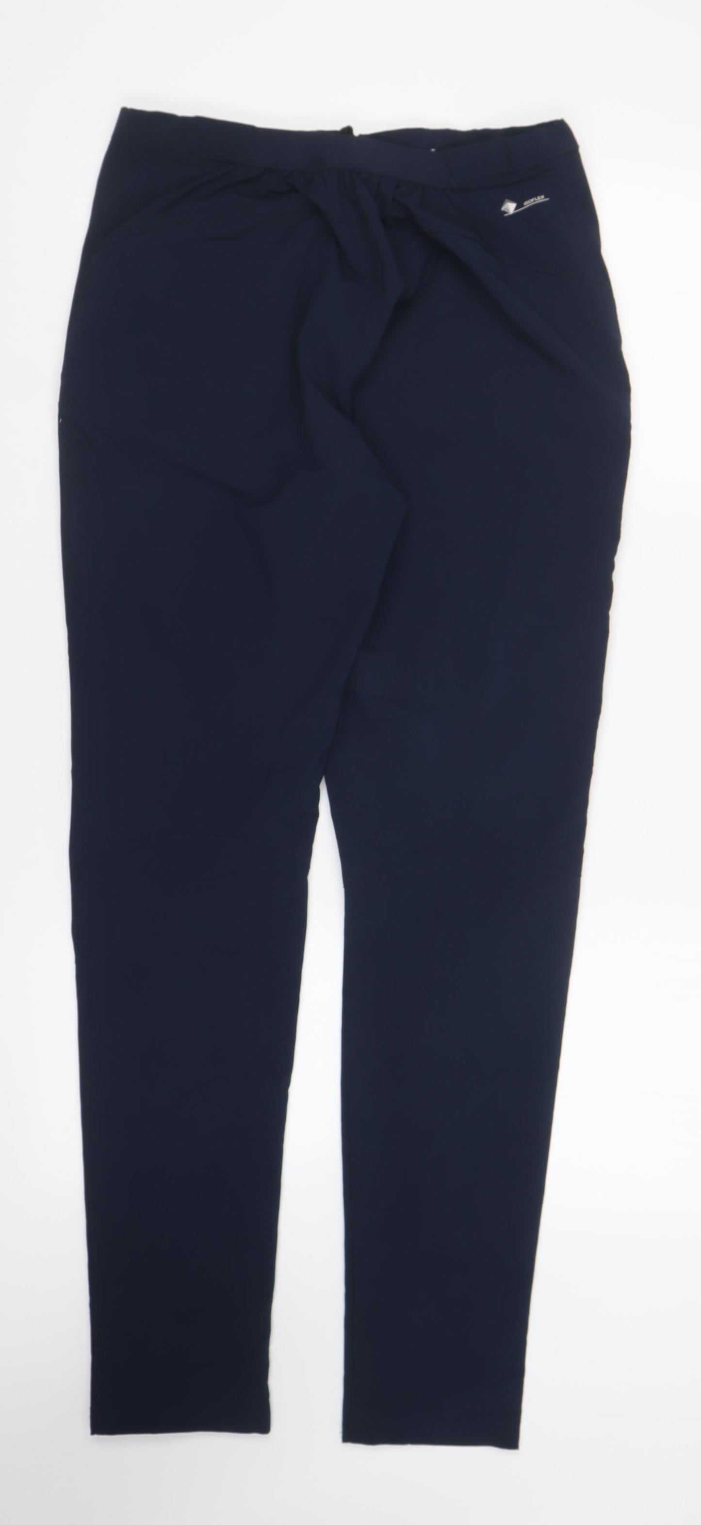 Regatta Womens Blue Polyester Rain Trousers Trousers Size 12 L30 in Regular Drawstring