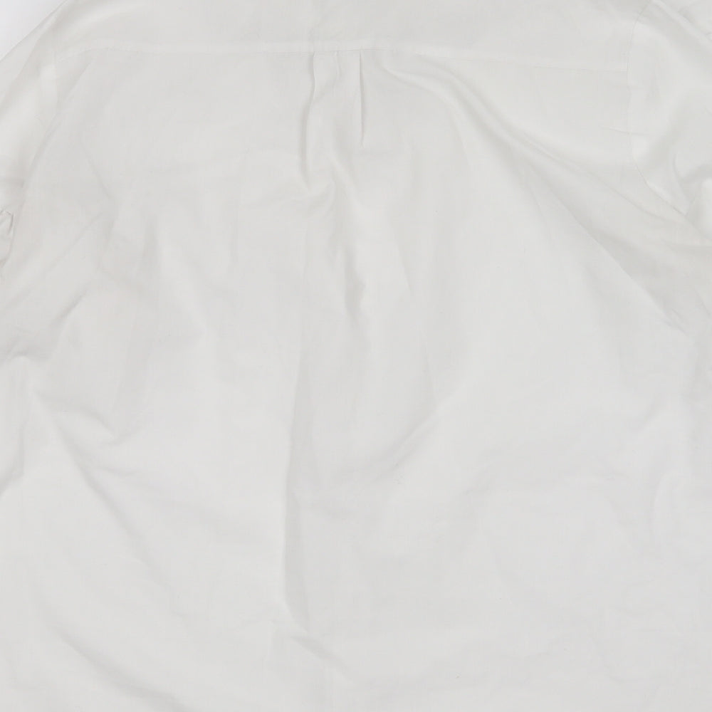 River Island Womens White Cotton Basic Button-Up Size 10 Collared