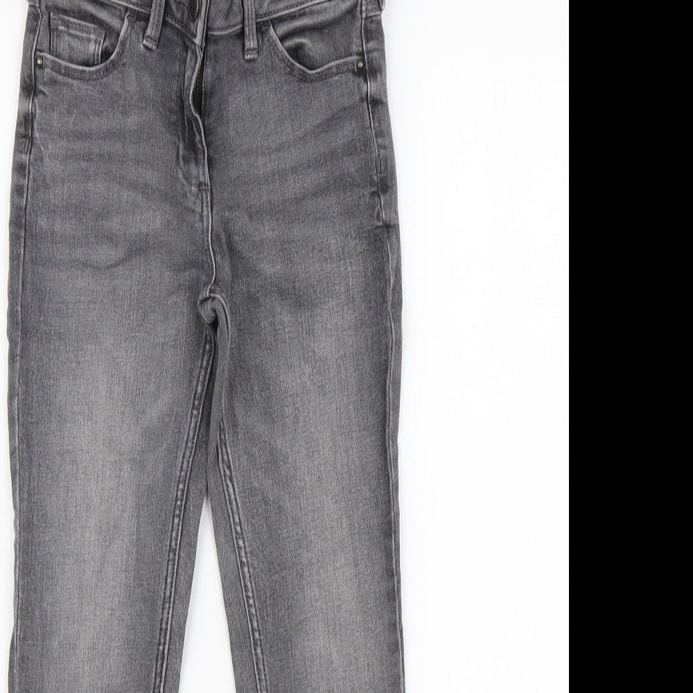 NEXT Boys Grey Cotton Skinny Jeans Size 8 Years Regular Button