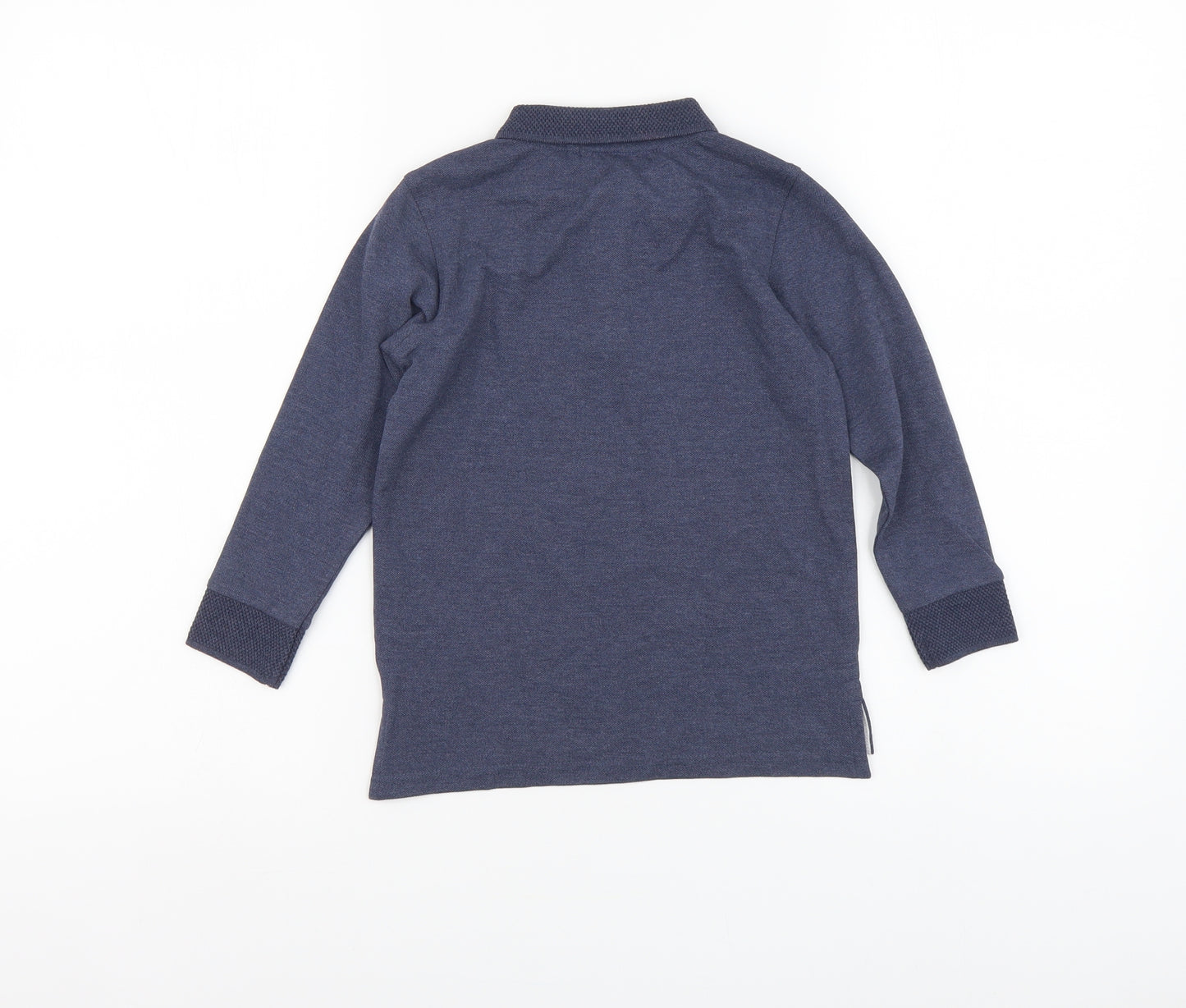 George Boys Blue Cotton Basic Polo Size 4-5 Years Collared Button